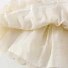 Robes de fille enfants Beige brodé robe en tulle filles dentelle princesse bébé robe de bal robes à bulles enfants fête d'anniversaire