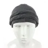 Boinas homens turbante headwrap haloturban durag confortável quimio chapéu cetim forrado lenço muçulmano hijab272g