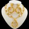 Wedding Jewelry Sets Gold Plated Choker Set Drop Earrings Luxury Bridal African Brazilian Large Necklace Party Jewellery 231219