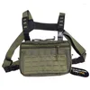 Hunting Jackets Outdoor Portable Tactical Chest Hanging Bag Belly Pocket Front Accessory Cordura Fabric