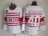 Vintage Detroit Throwback Red Wings Hockey 93 Йохан Франзен Джерси Ретро 31 Кертис Джозеф 91 Сергей Федоров 40 Хенрик Зеттерберг 33 Крис Дра 22