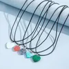 Pendentif Colliers Aprilwell 5 pcs Ensembles de coeur coloré pour femmes Y2K Charme Bijoux Esthétique Collier Noir Streetwear Cadeau E Fille