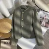 Dameskostuums UNXX Vrouw Herfst/winter Geurstijl Korte ronde hals Tweed Blazers Jack Vintage Casual Metaal Single-breasted pak