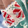 Frauenpullover Frauen Weihnachten Hirsch -Strickjacke Crop Sweater Mantel Red Strick 2023 Neue koreanische Kleidung Lose Neujahr Retro -Pullover für WOM J231219