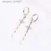 Stud Vintage Sword She Hoop Earrings Silver Color Punk Jewelry Statement Pendant Design Retro EardropC24319