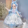 Куклы BJD Куклы и одежда с несколькими подвижными соединениями 30 см 16 3D Кукла с имитацией глазного шарнира для девочек DIY Dress Up Игрушка в подарок на день рождения 231218