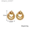 ぶら下がりシャンデリア新しいファッションツイストdangle dangle earrings aggantated Gold Color Metal Wr Earrings Europeanear Jewelry ooellenl231219