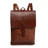 Schultaschen Vintage Laptop Rucksack Männer Business-Tasche Pack Mode Männliche Leder Rucksäcke Reise Hohe Qualität Mann Für College