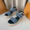 Women Wedge Sandals Academy Flat 4cm Flatform Black White Brown Raptenger Starboard Coastline Peep Open Shoes Size 35-40