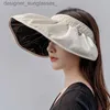 Visors 2023 New Wide Brim Sun Hats Visor Foldable Picnic Beach UV Protection Scallop C For Outdoor Women's Hat CsL231219