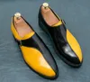 Nyaste italienska Oxford-skor för män Luxury Patent Leather Wedding Shoes Pointed Toe Dress Shoes Classic Derbies Plus Size 38-47