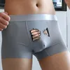 Cuecas masculinas de seda roupa interior dos desenhos animados boxer calcinha homem boxers criativo engraçado underpant boxershorts sexy