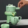 China Kung Fu Tea Set 6 kopjes Fair Cup Rotate Water Teapot Ceramic Tea Pot Cup Chinese stijl TEASET Geschenk Coffee Tea Sets203c