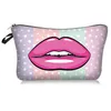 Sacos cosméticos Red Lip 3D Impressão com padrão Mticolor Cute Olhos Maquiagem Bolsas para Viagens Bolsas de Cosméticos Con Drop Delivery Ele Dhjls