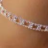 Anklets Real 925 Sterling Silver Prong Setting Tennis Chain Anklet Zirconia Wedding Jewelry Beach Baridal239p