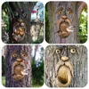 Andere Vogelbenodigdheden Boom Gezicht Tuin Voeder Gezichten Hugger Decor Outdoor Man Oldsculpture Yard Wild Ornament Donker Indecoration Standbeeld