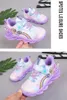 Athletic Outdoor Girls Lovely Cartoon Sneakers Children Baby Spring Mesh Led Lysande sportskor Infantil Winter Warm Light Up Shoe 231218