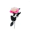 Dekorativa blommor Simulerade Rose Vintage Black Knight Single Simulation Flower Cool Stiliga Boy Man Gifts Happy Boys Birthday Party Decor