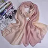 Scarves Fashion Solid Color Gradient Mulberry Silk Scarf Madam Pretty Sunscreen Shawl Thin Women's Beach