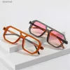 Lunettes de soleil Mode Léopard Lunettes de Soleil UV400 Lunettes de Soleil Double Pont Lunettes de Soleil Pour Femmes Street Wear Shades Hommes ShadesL231219