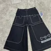 남자 청바지 jnco baggy 넓은 다리 Y2K 힙합 포켓 검은 바지 남성 Harajuku 고딕 고가의 허리 바지 스트리트웨어 231219