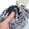 Scarves Natural Real Rex Rabbit Fur High Elastic Shawl Collar Woven Scarf Shoulder Cover for Women To Keep Warm Autumn and Winter 231218