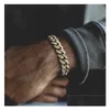 Ketting 18K geel vergulde kubieke zirkoon diamant mode armbanden armbanden hoge kwaliteit Iced Out Miami Cubaanse armband Hip186R Drop Dh4Ls