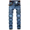 Mens Jeans Denim Designer MOTO BIKE Straight Motorcycle for Size 42 Autumn Spring Punk Rock Streetwear Riding Knee Guard Pants 231218