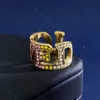 Anillos románticos para mujer Gemas de lujo Anillo de AMOR para hombres Joyería de diseño Moda Anillo abierto chapado en oro de 18 quilates Para mujer 925 Regalos de boda de fiesta de plata con caja