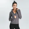 Nouveau haut de mode vente chaude vestes d'entraînement pour femmes veste de course légère veste de course à glissière complète hauts vêtements de sport avec trous pour le pouce BJ