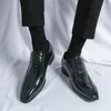 Chaussures habillées hommes oxfords toe orteil à lacets de printemps de mariage automne en cuir pu pour avec avec