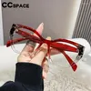 Sunglasses R56983 Reading Spectacle Women Fashion Cat Eye Transparent Glasses Large Size Gradient Color Prescription Spectacles Frame