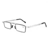 Sunglasses Foldable Reading Glasses Anti Blue Light Men's Metal Presbyopia Eyeglasses Frame Cooling Men With Case