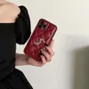 Leather Phone Case Red Soft Phone Protective Cases Fitted Iphone 15 14 13 12 Pro Max 14pro 13pro 12pro Womens Designers Quilting Iphoen Shell Case