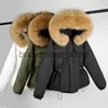 Parkas en duvet pour femmes grande fourrure de raton laveur véritable à capuche hiver vers le bas manteau 90% duvet de canard veste femmes courte femme bouffante plume imperméable Parkas J231219