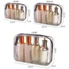 Cosmetic Bags Cases 3PCS Mix Set Waterproof Clear Cosmetic Bag Women Travel Makeup Bag PVC Make Up Bath Toiletry Wash Beauty Organizer Pouch Case 231219