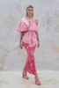 Party Dresses Stunning Pink Sequin Prom Big Bow Strapless Mermaid Evening Gown Boat Neck Women Gala Birthday Dress For Wedding