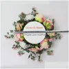 Ghirlande di fiori decorativi 35 cm Glicine Peonia Rosa Fiore artificiale Centrotavola Decorazione Bouquet da sposa Composizione floreale B Dhylx