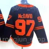 Hockey Retro Hockey sobre hielo 97 Connor Mcdavid Jerseys 99 Wayne Gretzky 29 Leon Draisaitl 93 Ryan Nugent-Hopkins Punto en blanco Buen equipo B 26