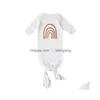 Sleeping Bags Slee Knotted Baby Gown Cotton Born Ddle Blanket Bag Kids Girl Boy Gowns 231124 Drop Delivery Maternity Nursery Bedding Dhfya