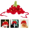 Katkostuums Verjaardagshoed Pet Kostuum Fruit Mooie hoofddeksel Puppy Accessoire Garen Cosplay Hoofddeksel Cartoon Cap