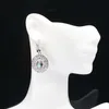 Boucles d'oreilles en argent et Zircon cubique blanc pour femmes, 38x18mm, fortement recommandées, topaze mystique arc-en-ciel, pendentif entier, Chandel2862