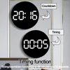 Wall Clocks Digital Large Screen With Timing Countdown Function Temperature Humidity Display For Home Bedroom Office Decoration