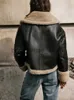 Daunenparkas für Damen, doppelseitige Biker-Jacke aus Kunstleder, neue Kunstpelz, warme Lammwolle, verdickte Jacke, Revers, weiblicher Kurzmantel, PU-Oberbekleidung, J231219