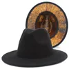 Berets Fedora Hat Wide Brim Men Women Black Adult Hats Felt Cap Double Sides Colors Trilby Chapeau Jazz Caps