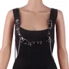 Gürtel Goth Punk Leder Körper Harness Gürtel Kette Frauen Harajuku Taille Bondage Strumpfband Oberschenkel Ring Hosenträger Strap