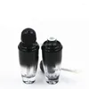 Bottiglie di stoccaggio Contenitori per imballaggio vuoti per lucidalabbra 3ML 3,5ML 5ML 10 pezzi Tubo per lucidalabbra nero rosa