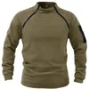 Men's Hoodies European And American Casual Stand Collar Fleece Tactical Sweatshirt