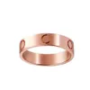 Bandringar Titanium Steel Sier Love Ring Men and Women Rose Gold Jewelry For Lovers Par Gift Storlek 5-11 Bredd 4-6mm Drop Leverans Otoen