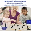 체스 게임 자기 체스 게임 자석 스톤 보드 게임 세트 어린이 교육 전투 게임 체스 보드 가족 모임 231218